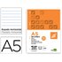 Recambio Liderpapel A5 100 H 100G/M2 Horizontal Con Margen 6 Taladros