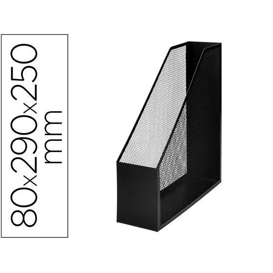 Revistero Metalico Q-Connect Rejilla Negro 79X289X250 Mm