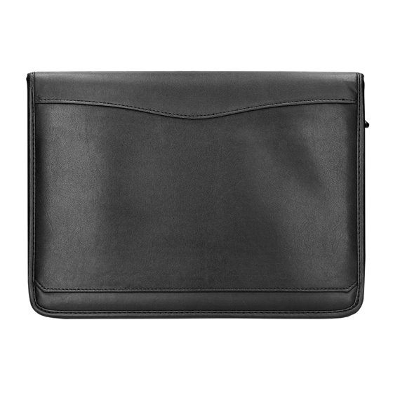 Carpeta Portafolios Q-Connect Cremallera 4 Anillas 20 Mm Concalculadora Con Bolsa Para Movil Color Negro 260X355 Mm