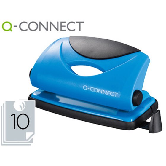 Taladrador Q-Connect Kf02153 Azul Abertura 1 Mm Capacidad 10 Hojas
