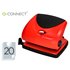 Taladrador Q-Connect Kf02156 Rojo Abertura 2 Mm Capacidad 20 Hojas