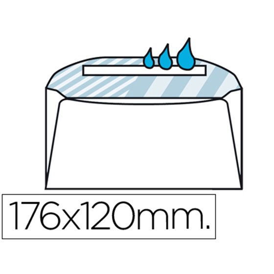 Sobre Liderpapel N.7 Blanco Comercial Normalizado 120X176Mm Engomado Caja De 500 Unidades