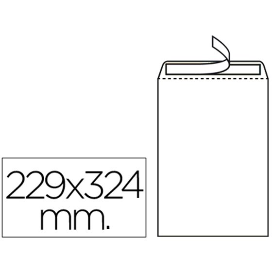 Sobre Liderpapel Bolsa N.8 Blanco Din 229X324 Mm Tira De Silicona Caja De 250 Unidades