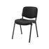 Silla Apilable Q-Connect Brazos Cortos Tapizada Sin Ruedas 910Mm Alto 460Mm Largo 440Mm Profundidad Negra
