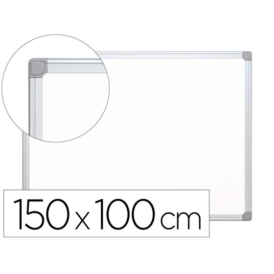 Pizarra Blanca Q-Connect Lacada Magnetica Marco De Aluminio 150X100 Cm