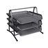 Bandeja Sobremesa Metalica Q-Connect Kf00823 Rejilla Negra 3 Bandejas Movibles 350X278X275 Mm