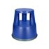 Taburete Q-Connect Ruedas Retractiles Tres Ruedas Dos Niveles Color Azul