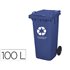 Papelera Contenedor Q-Connect Plastico Con Tapadera 100L Color Azul 800X510X525 Mm Con Ruedas