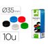 Iman Para Sujecion Q-Connect Ideal Para Pizarras Magneticas35 Mm Colores Surtidos Caja De 10 Unidades