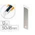 Repuesto Cuter Ancho Metalico Q-Connect 0,5X18 Mm Estuche De12 Cuchillas
