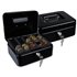 Caja Caudales Q-Connect 8\" 200X160X90 Mm Negra Con Portamonedas