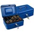 Caja Caudales Q-Connect 8\" 200X160X90 Mm Azul Con Portamonedas