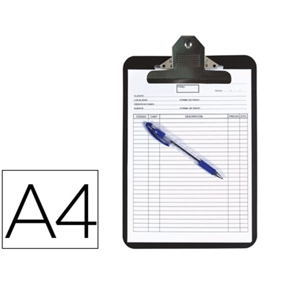 Portanotas Q-Connect Polipropileno Negro Din A4 4 Mm