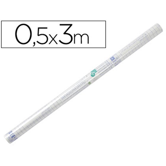 Rollo Plastico Adhesivo Liderpapel 0,50X3 Mt. 8O Micras Forralibros Removible