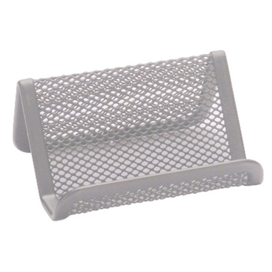 Portatarjetas Q-Connect Metalico Plata 11X7,5X5 Cm