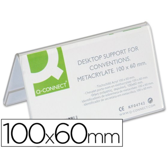 Identificador Sobremesa Q-Connect Metacrilato 100X60 Mm Ref.5729
