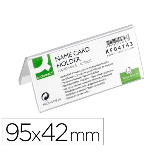 Identificador Sobremesa Q-Connect Metacrilato 95X42 Mm Ref.5730