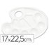 Paleta Plastico Lidercolor Ovalada 10 Huecos Diestros Tama�o 17X22,5Cm