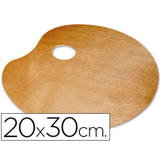 Paleta Madera Lidercolor Ovalada Tama�o 20X30 Cm Grosor 0,3 Cm Zurdos