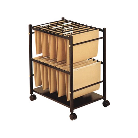 Carrito Para Carpetas Colgantes Q-Connect Negro Con Ruedas Para Carpetas Tama�o Folio Carro Fijo
