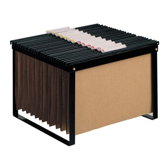 Soporte Para Carpetas Colgante Q-Connect Negro Bastidor De Sobremesa Para Carpetas Tama�o Folio Y Din A4