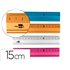 Regla Liderpapel 15 Cm Aluminio Colores Surtidos