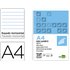 Recambio Liderpapel A4 120 Hojas 70G/M2 Horizontal Sin Margen 4 Taladros Bandas De 5 Colores