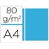 Papel Color Liderpapel A4 80Gr Azul Turquesa Paquete De 100 Hojas