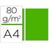 Papel Color Liderpapel A4 80Gr Verde Intenso Paquete De 100 Hojas