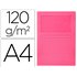 Subcarpeta Cartulina Q-Connect Din A4 Rosa Con Ventana Transparente 120 G/M2