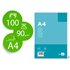 Papel Liderpapel A4 90G/M2 Liso Paquete De 100 Hojas