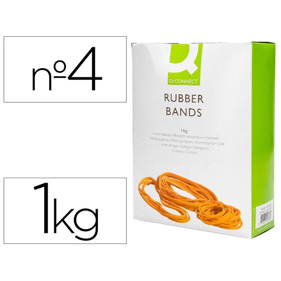 Gomillas Elasticas Q-Connect 1000 Gr Numero 4 40 X 2 Mm