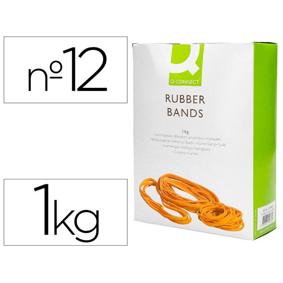Gomillas Elasticas Q-Connect 1000 Gr Numero 12 120 X 2 Mm