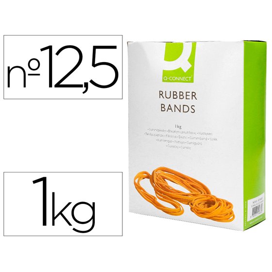 Bandas Elasticas Q-Connect 1000 Gr 125 X 9 Mm Numero 12,5