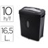 Destructora De Documentos Q-Connect Kf17974 Capacidad De Corte 10 H Destruye Grapas Clips Y Tarjetas Papelera 16,5