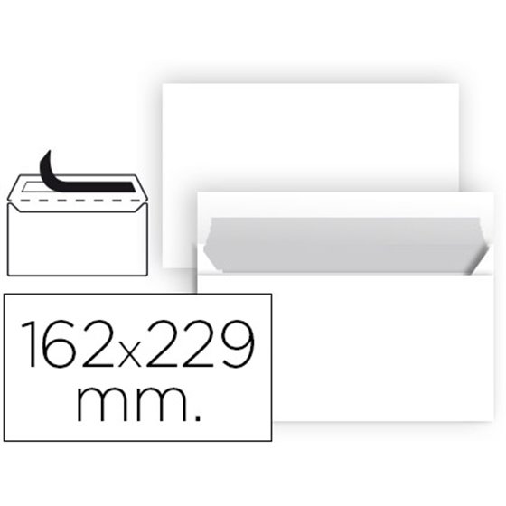 Sobre Liderpapel N 11 Blanco Din C5 162X229 Mm Tira De Silicona Paquete De 25 Unidades