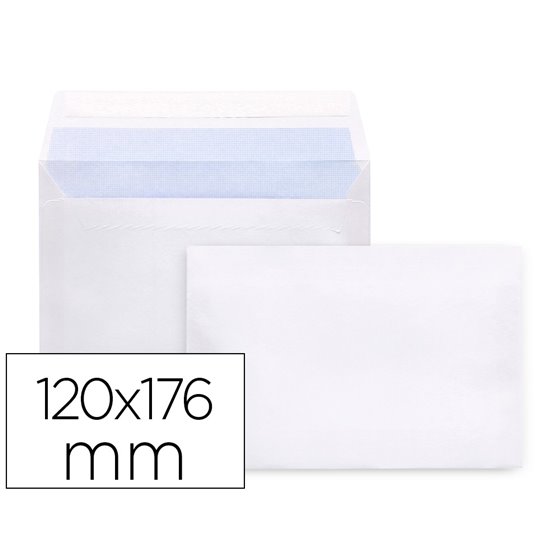 Sobre Liderpapel N 9 Blanco Comercial Normalizado 120X176 Mm Tira De Silicona Paquete De 25 Unidades