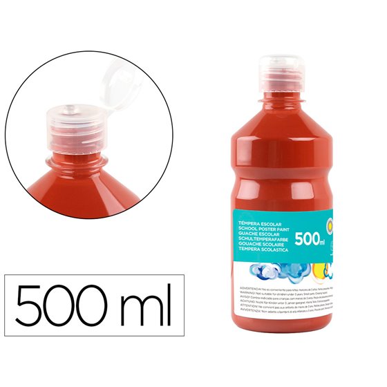Tempera Liquida Liderpapel Escolar 500 Ml Marron
