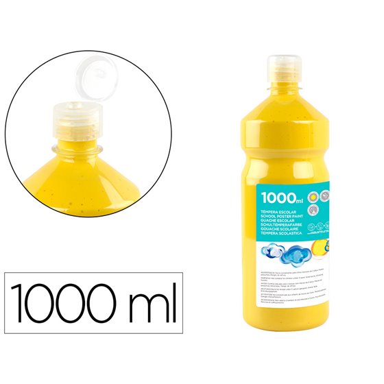 Tempera Liquida Liderpapel Escolar 1000 Ml Amarillo