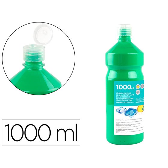 Tempera Liquida Liderpapel Escolar 1000 Ml Verde