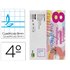 Recambio Liderpapel Cuarto Apaisado Pautaguia 100 Hojas 75 G Cuadriculado Pautado 8 Mm Con Margen 2 Taladros