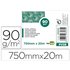 Papel Dibujo Liderpapel 750Mmx20M 90G/M2 Vegetal Rollo