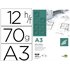 Papel Dibujo Liderpapel A3 297X420Mm 70G/M2 Vegetal Sobre De 12 Hojas