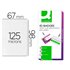 Bolsa De Plastificar Q-Connect 67X98 Mm 125 Mc Con Clip Para Tarjetas De Visita Caja De 25 Unidades