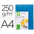 Tapa De Encuadernacion Q-Connect Carton Din A4 Azul Simil Piel 250 Gr Caja De 100 Unidades