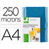 Tapa De Encuadernacion Q-Connect Pvc Din A4 Incolora 250 Mc Caja De 100 Unidades
