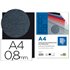 Tapa Encuadernacion Liderpapel Polipropileno A4 0.8Mm Negro Opaco Paquete De 50 Unidades