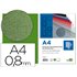 Tapa Encuadernacion Liderpapel Polipropileno A4 0.8Mm Verde Opaco Paquete De 50 Unidades