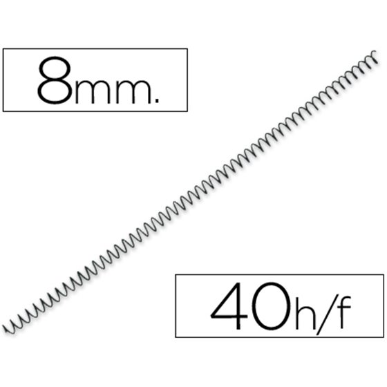 Espiral Metalico Q-Connect 56 4:1 8Mm 1Mm Caja De 200 Unidades