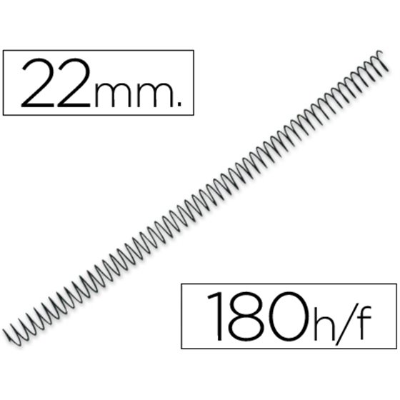 Espiral Metalico Q-Connect 56 4:1 22Mm 1,2Mm Caja De 100 Unidades